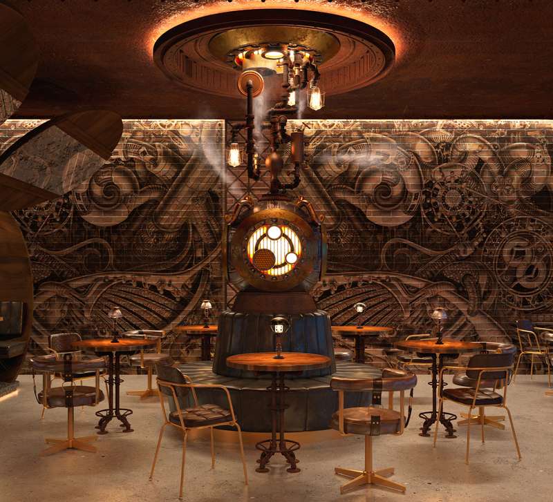 牛排厨房餐厅室内设计丨沙特阿拉伯利雅得丨利雅得室内设计公司-13