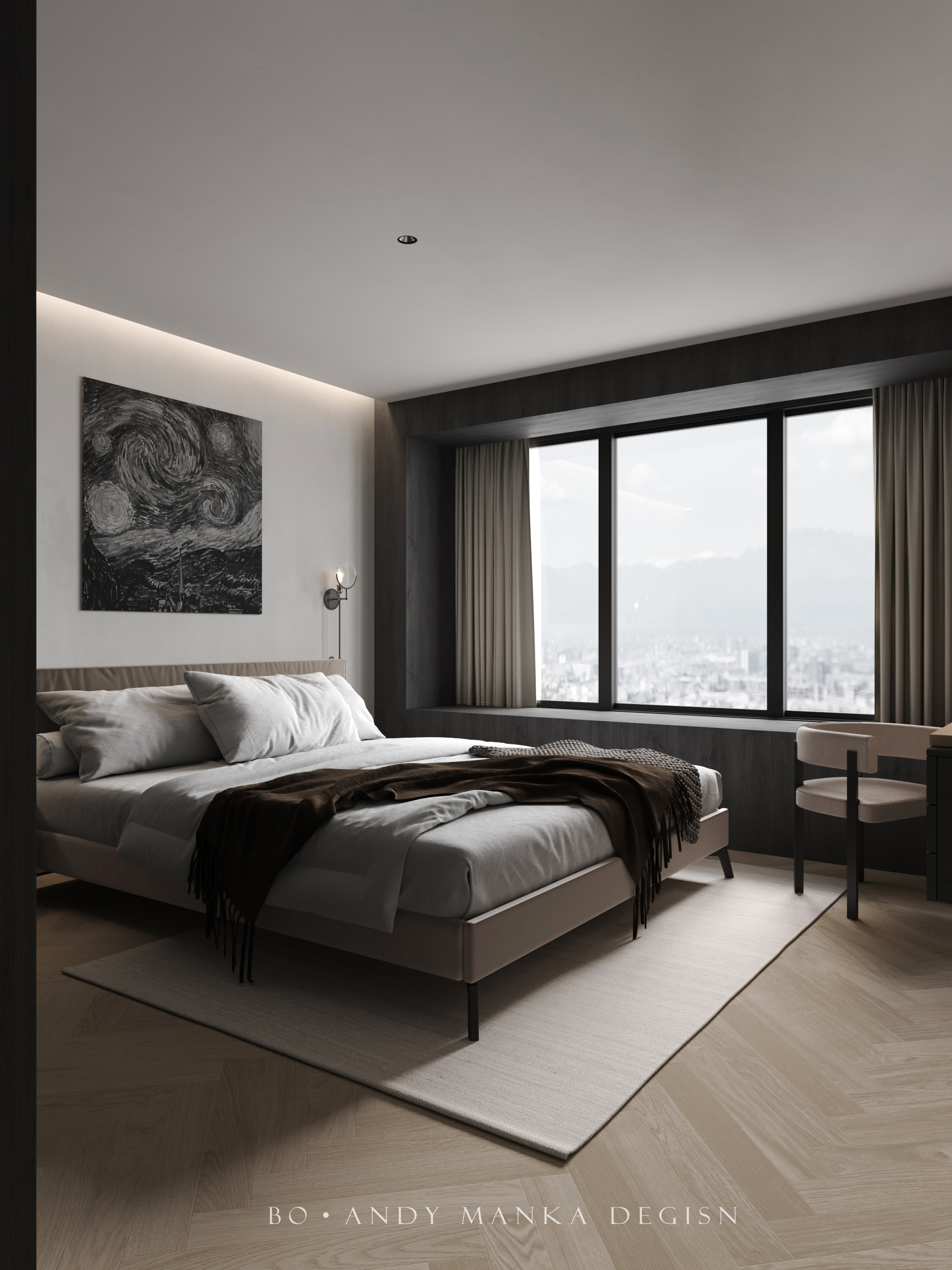 黑色与木色的碰撞-11