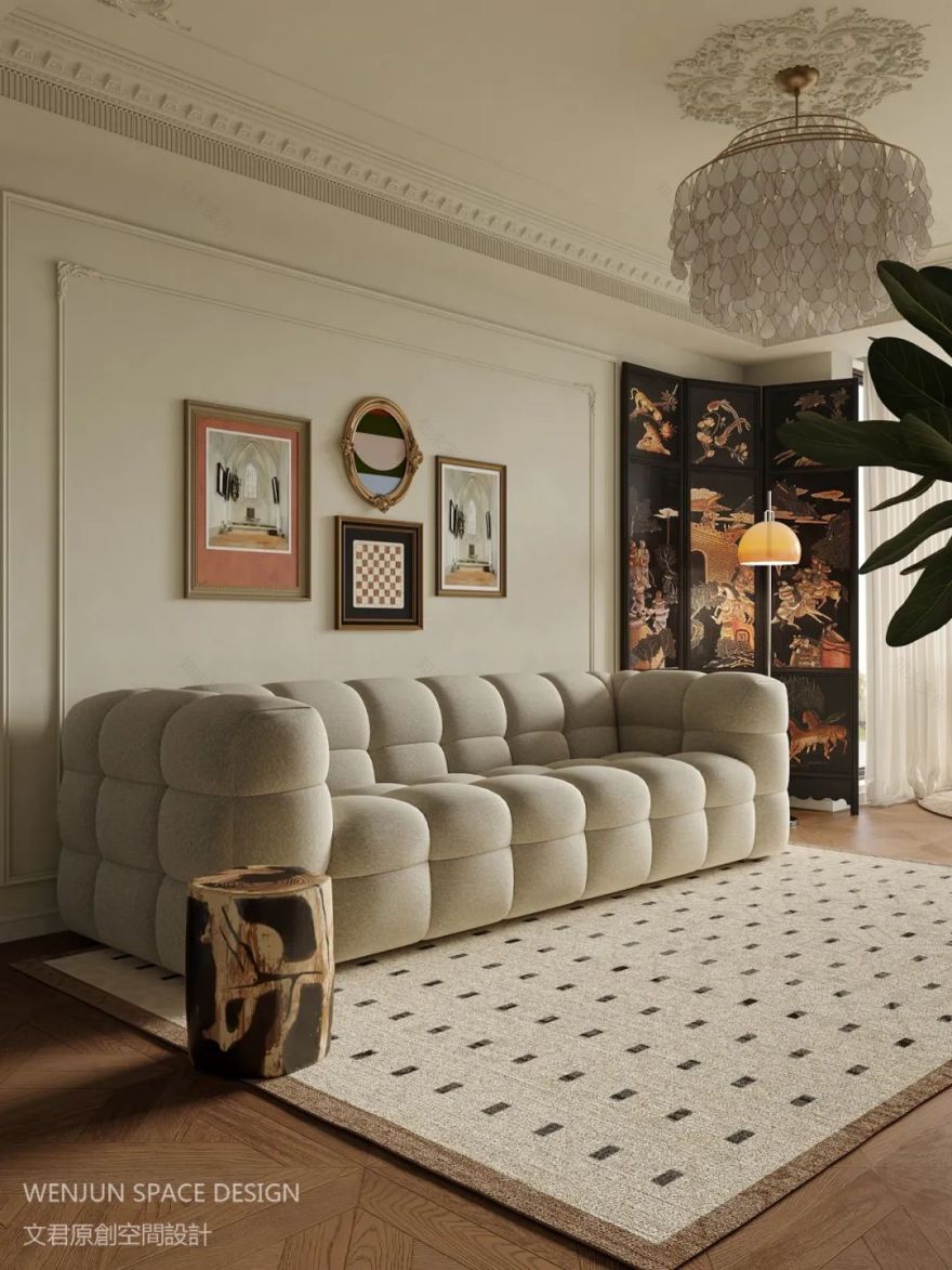 84㎡新案|邂逅南法混搭风,每一帧都在讲述复古和浪漫-11