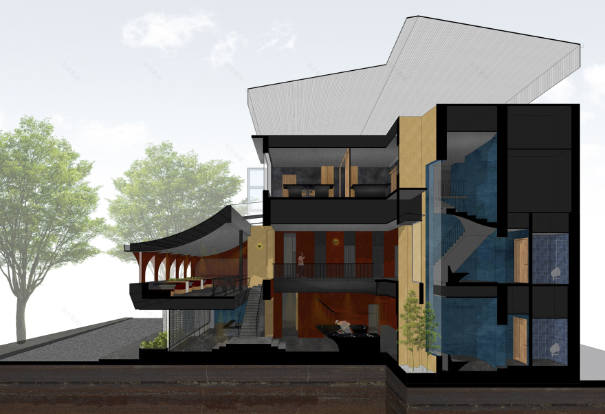 矢泽河内餐厅丨越南丨Takashi Niwa Architects-15