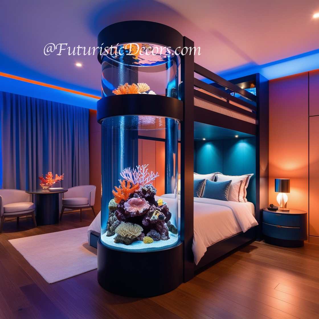 水族馆双层床设计丨FuturisticDecors-83