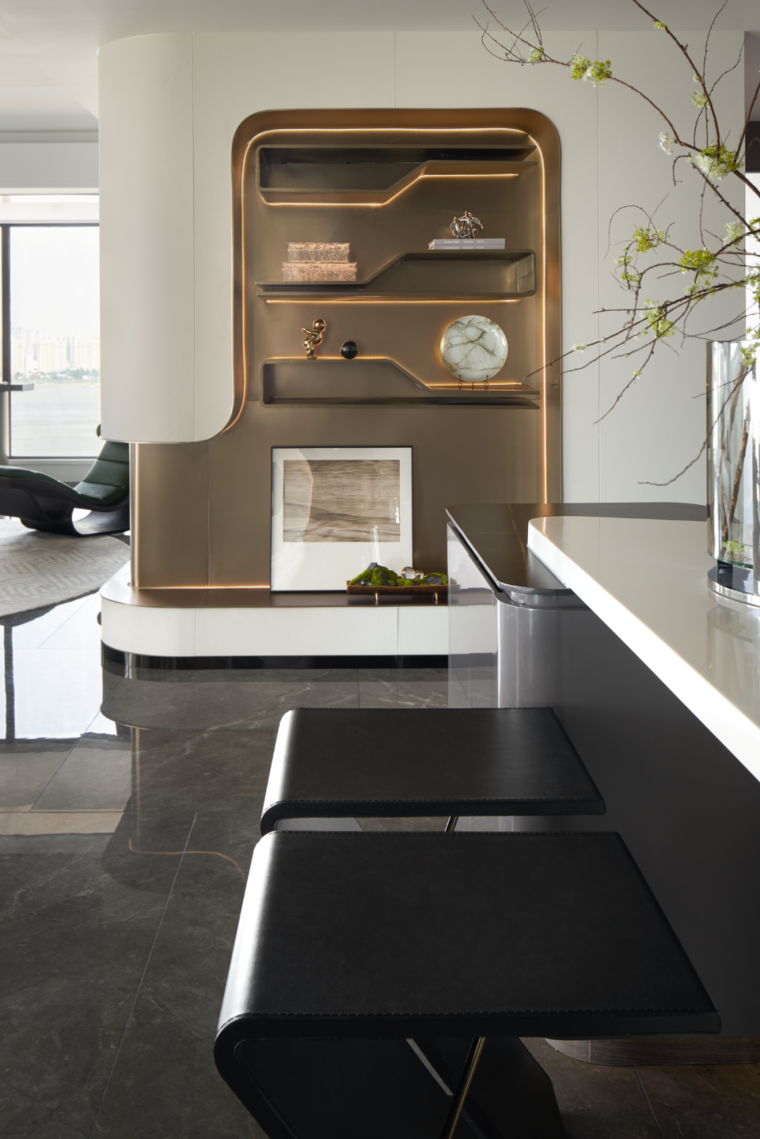 金茂（武汉）滨江金茂府245户型样板房丨中国武汉丨千墨设计-14