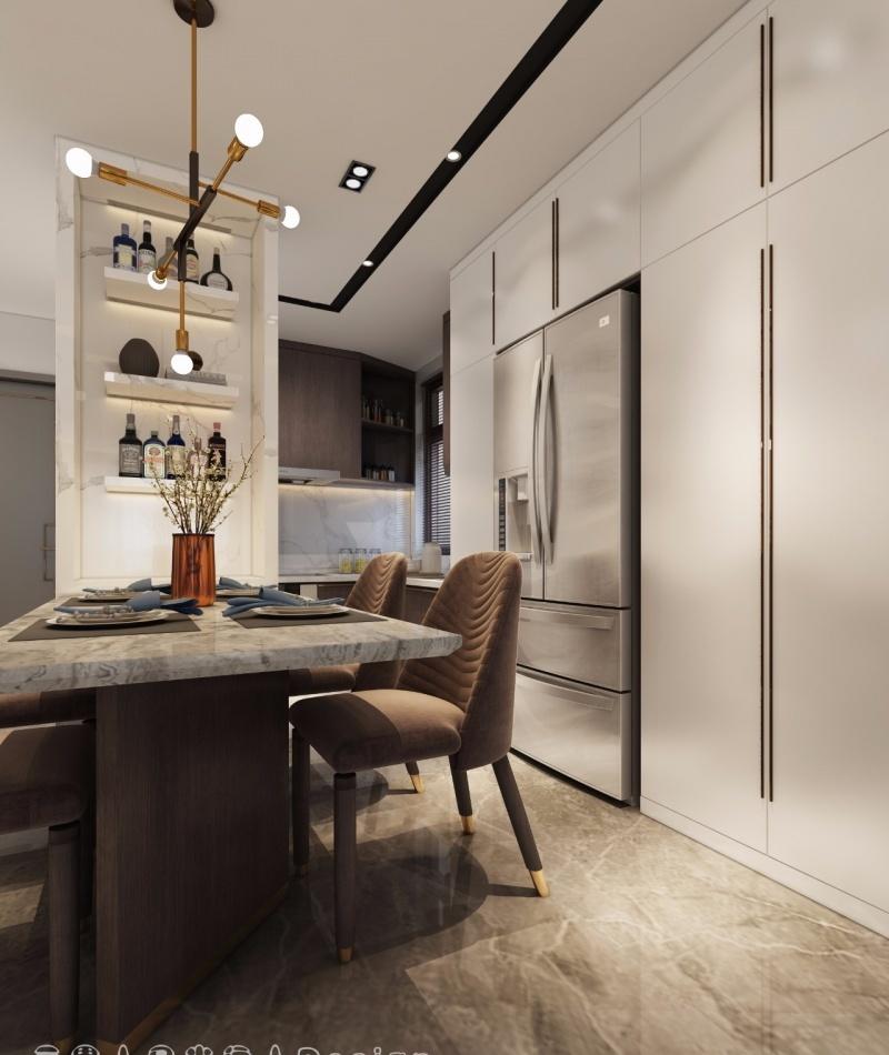 极简 94㎡光影空间 | 开放厨房、充足采光、深色木质调节-8