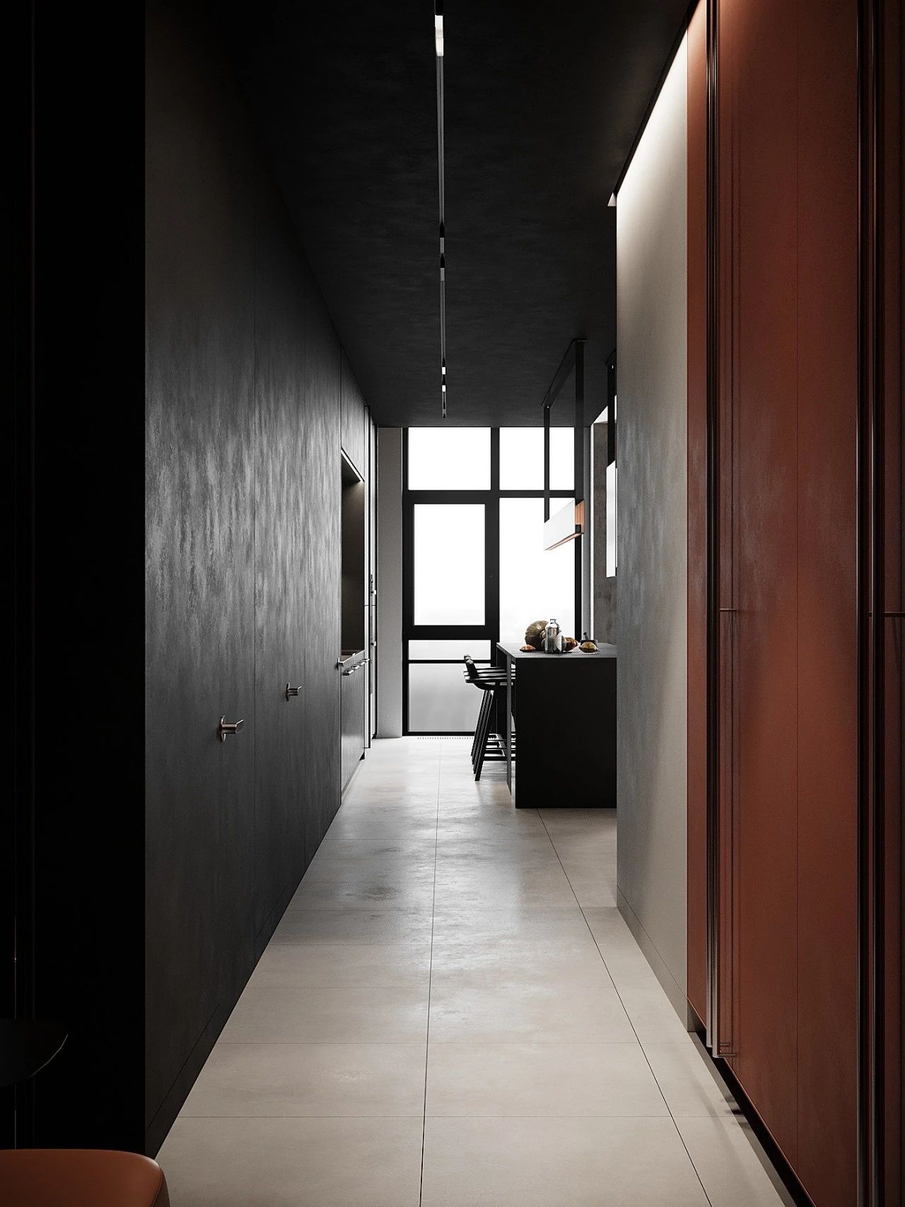 橙黑时尚公寓设计-10