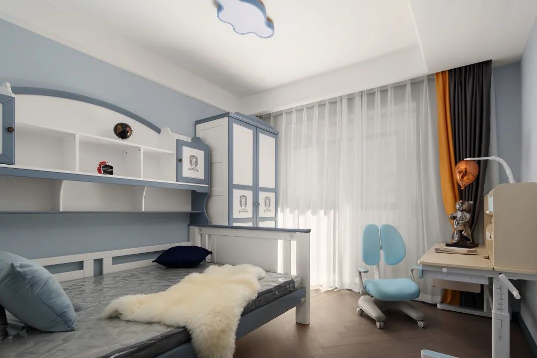 美式轻奢三室两厅丨锦华装饰-24