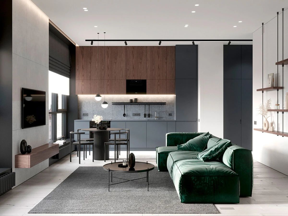 简约之美 · Екатерина Кузнецова 的一居室公寓设计丨Simple Form Interiors-43