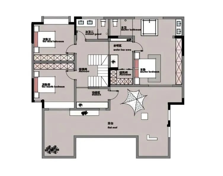 金辉世界城顶复现代轻奢别墅设计丨青马别墅设计-42