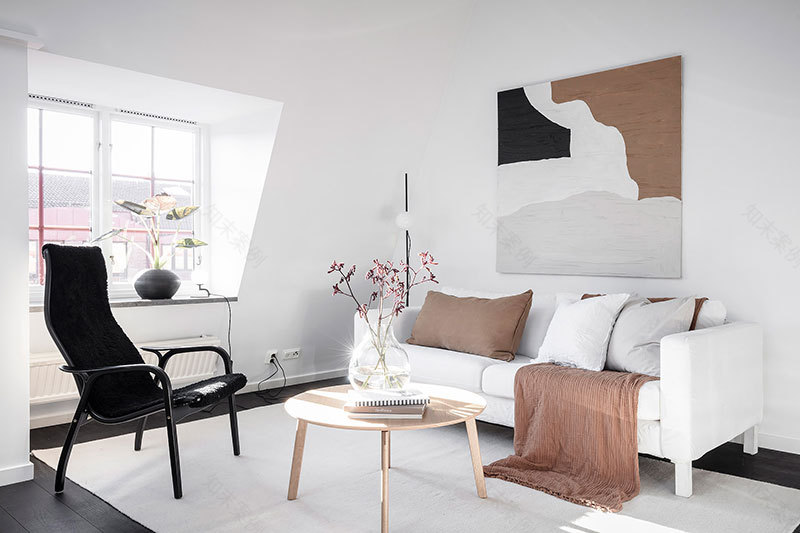 斯德哥尔摩屋顶公寓——黑白浪漫空间-8