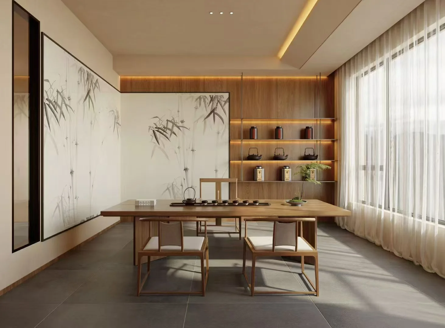 焚一炉香，品一壶茶|新中式茶室设计-1