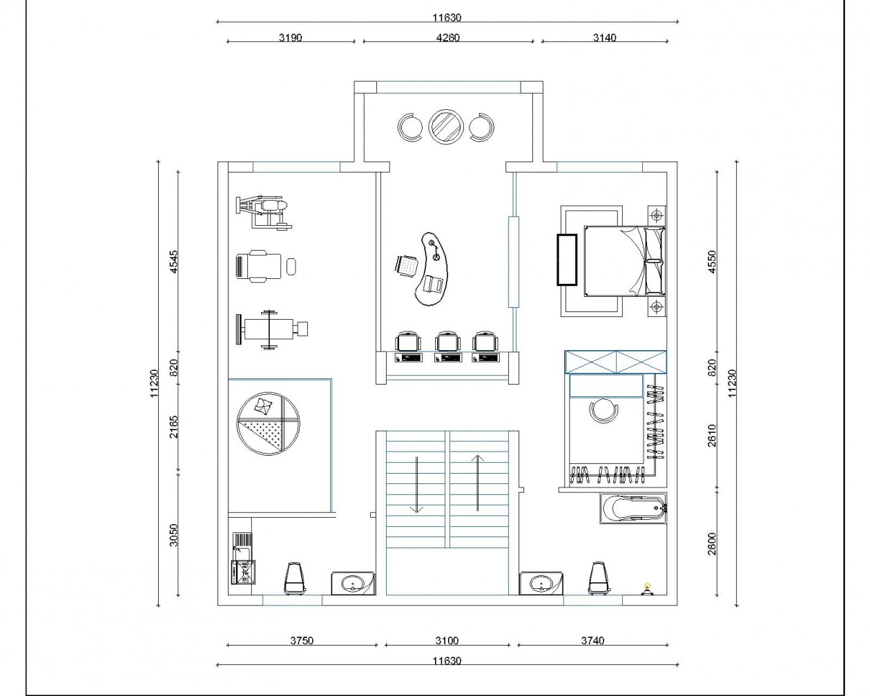 新中式风格打造大气五口之家-1