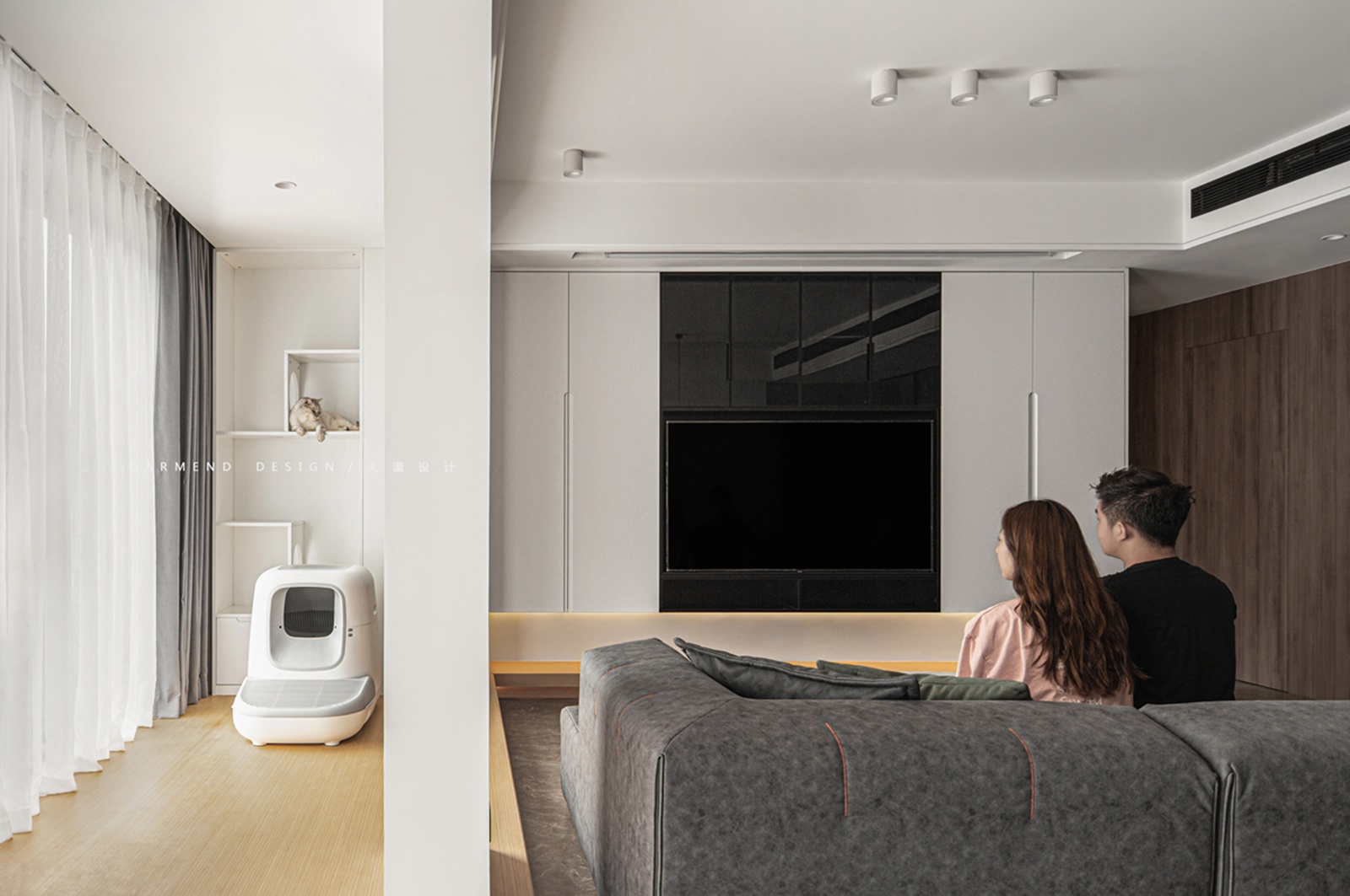 两人三喵的幸福生活丨中国南京丨大漠·室内设计-22