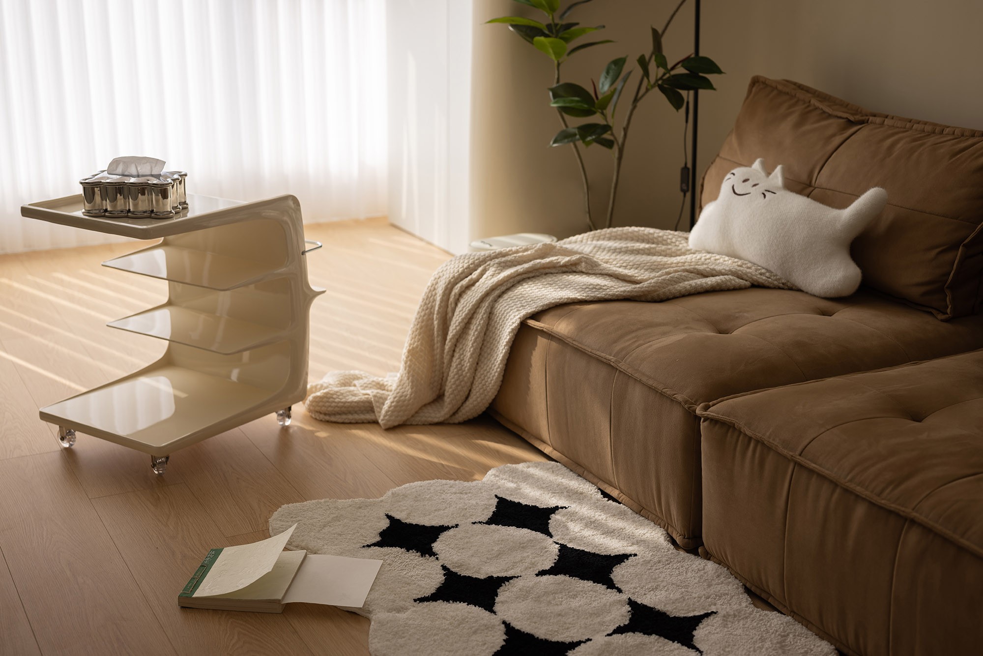 80㎡小户型超暖超温馨“喵星人”之家丨大斌空间-21