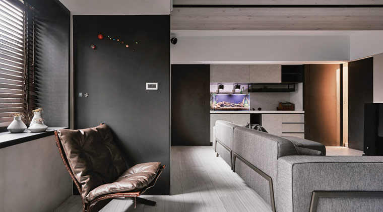 台北 82m²黑白灰色都会住家 | 简约线条与开放式设计-9