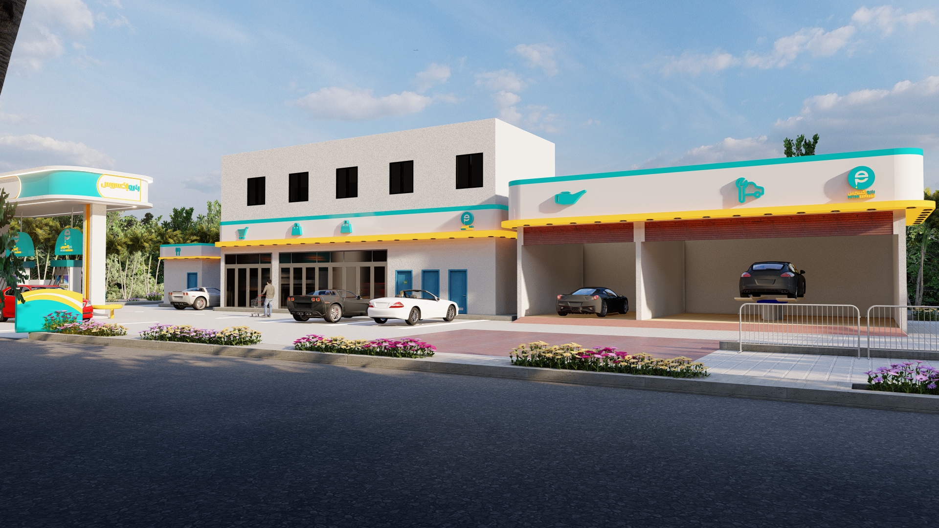 تصميم لمحطه وقود بترو اكسبريس بالسعودية-12