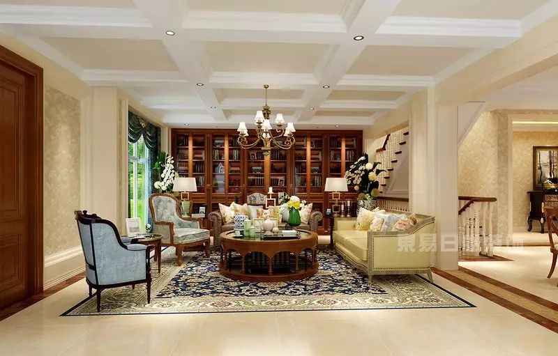 赏鉴 | 平湖龙湫湾450㎡简美风格效果图，静享惬意时光-22