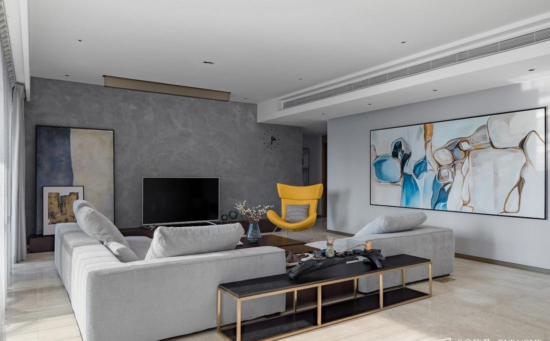 广州时代外滩 268㎡精装房软装改造 | 简约与艺术的完美融合-2