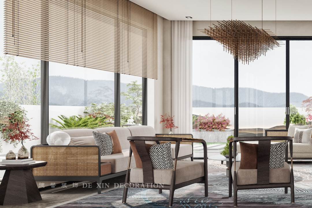 宋式美学的新中式别墅 · 侨建御溪谷丨德馨装饰-24