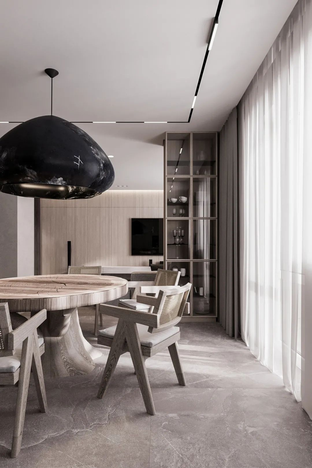 乌克兰现代家居设计展 | 原木、灰色与黑色的和谐空间-15