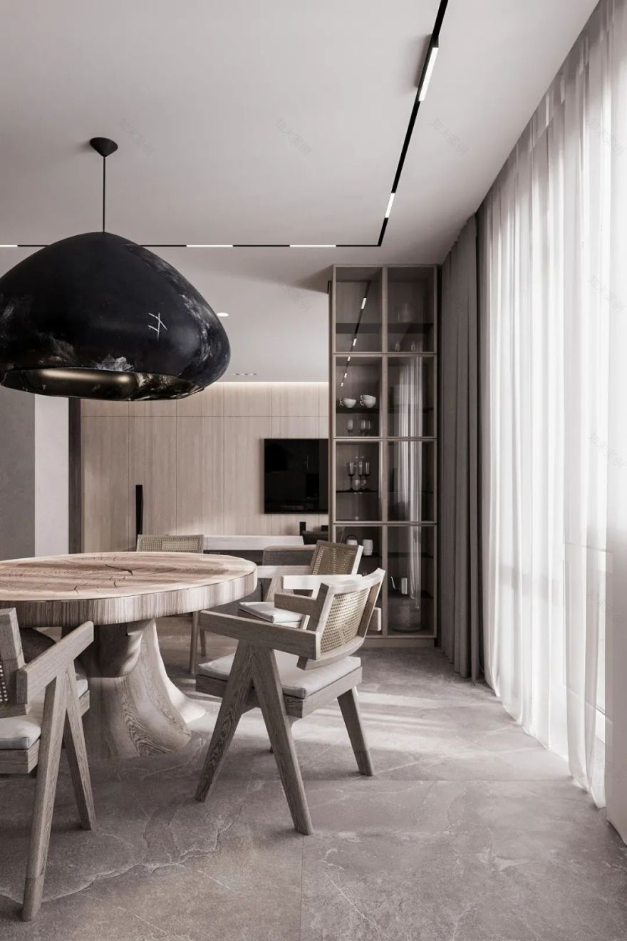 乌克兰现代家居设计展 | 原木、灰色与黑色的和谐空间-15