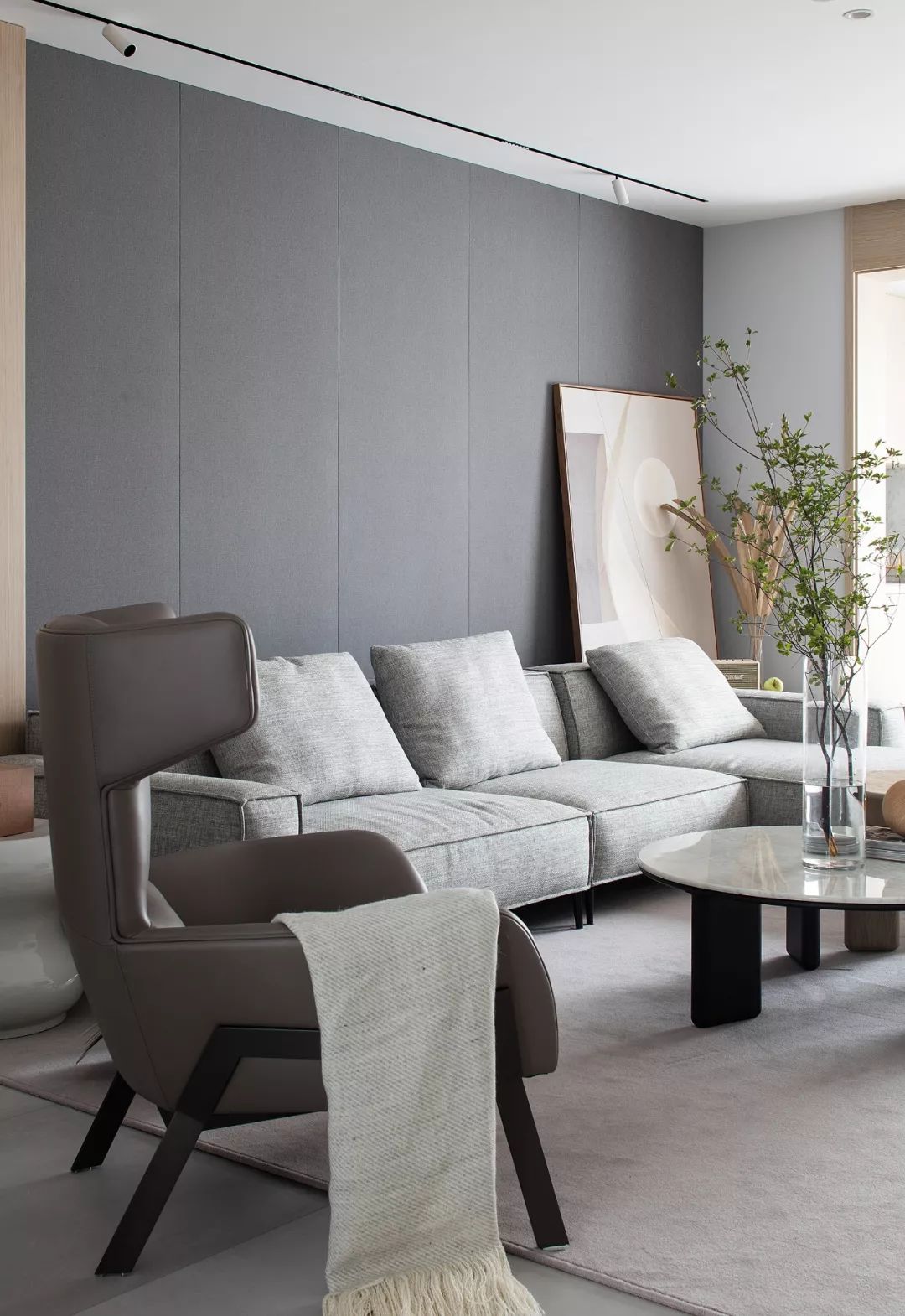 145㎡清新原木公寓,几何线条打造通透空间-37