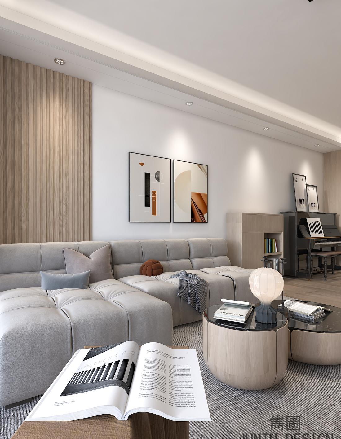 奶咖色日式原木风家居设计-7