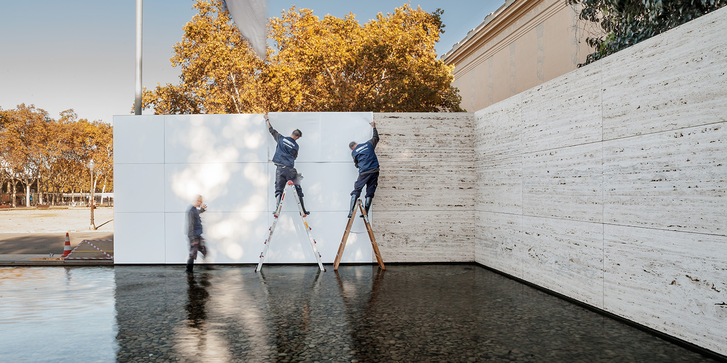 褪去材质的巴塞罗那 Mies van der Rohe Pavilion-43