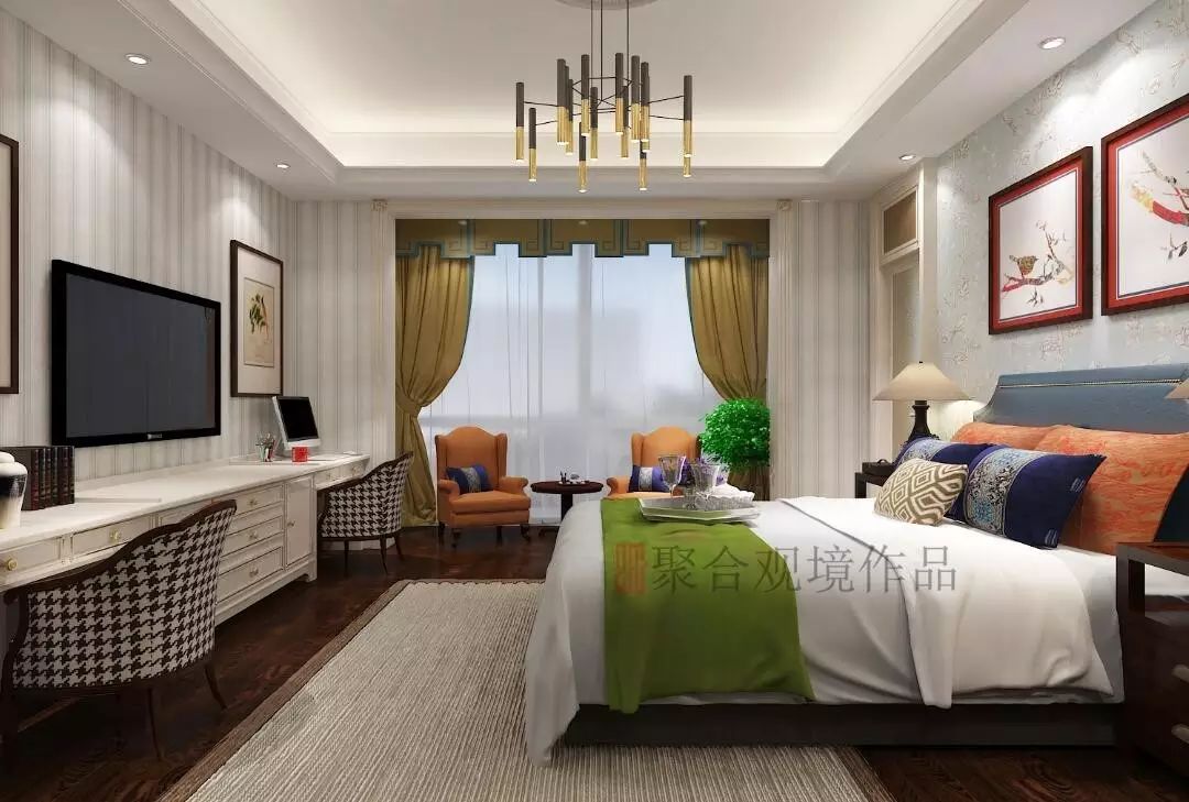 星河盛世优雅欧中式空间设计-19