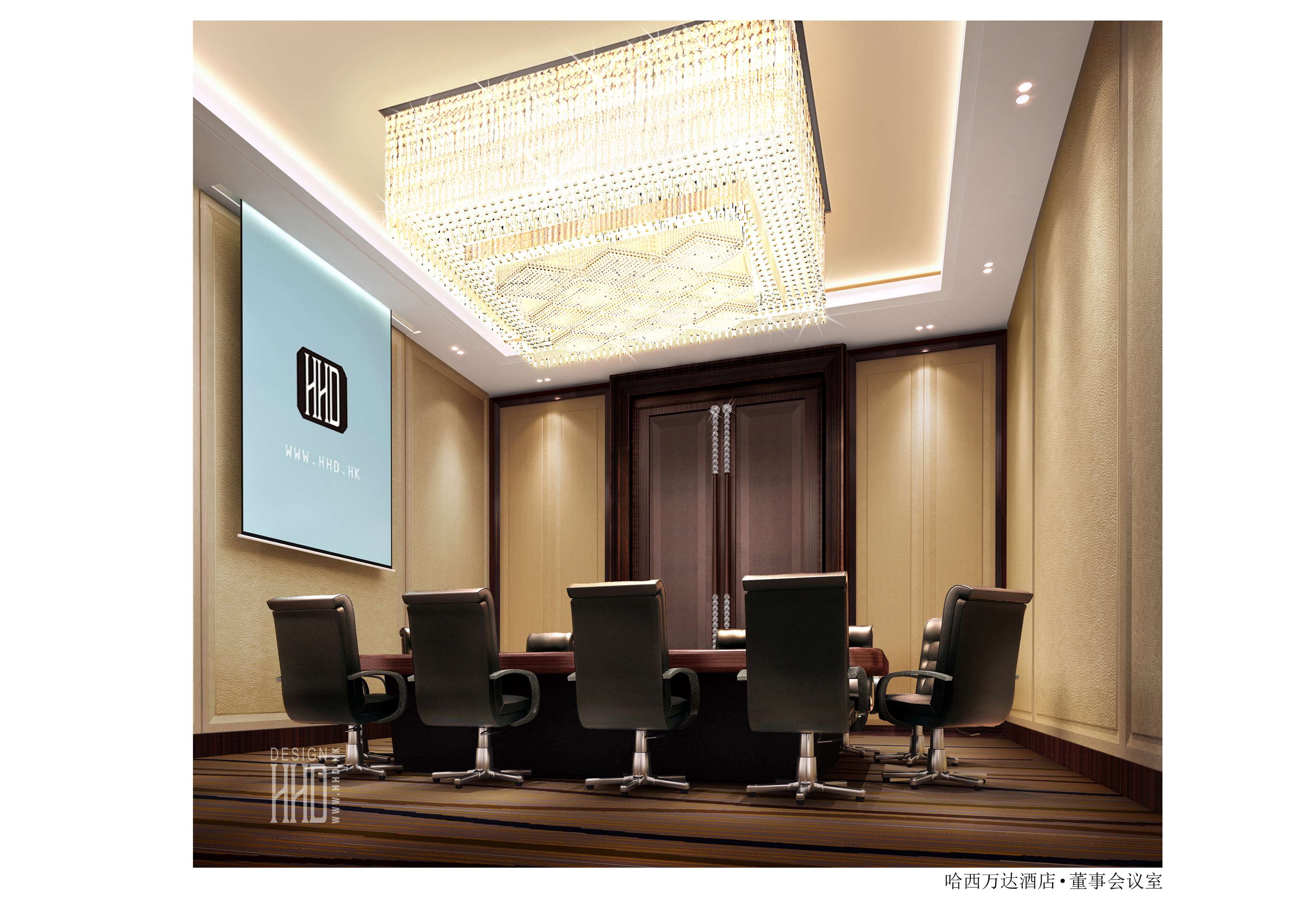 HHD设计－哈西万达五星酒店公共区域CAD施工图+效果图 926M-4