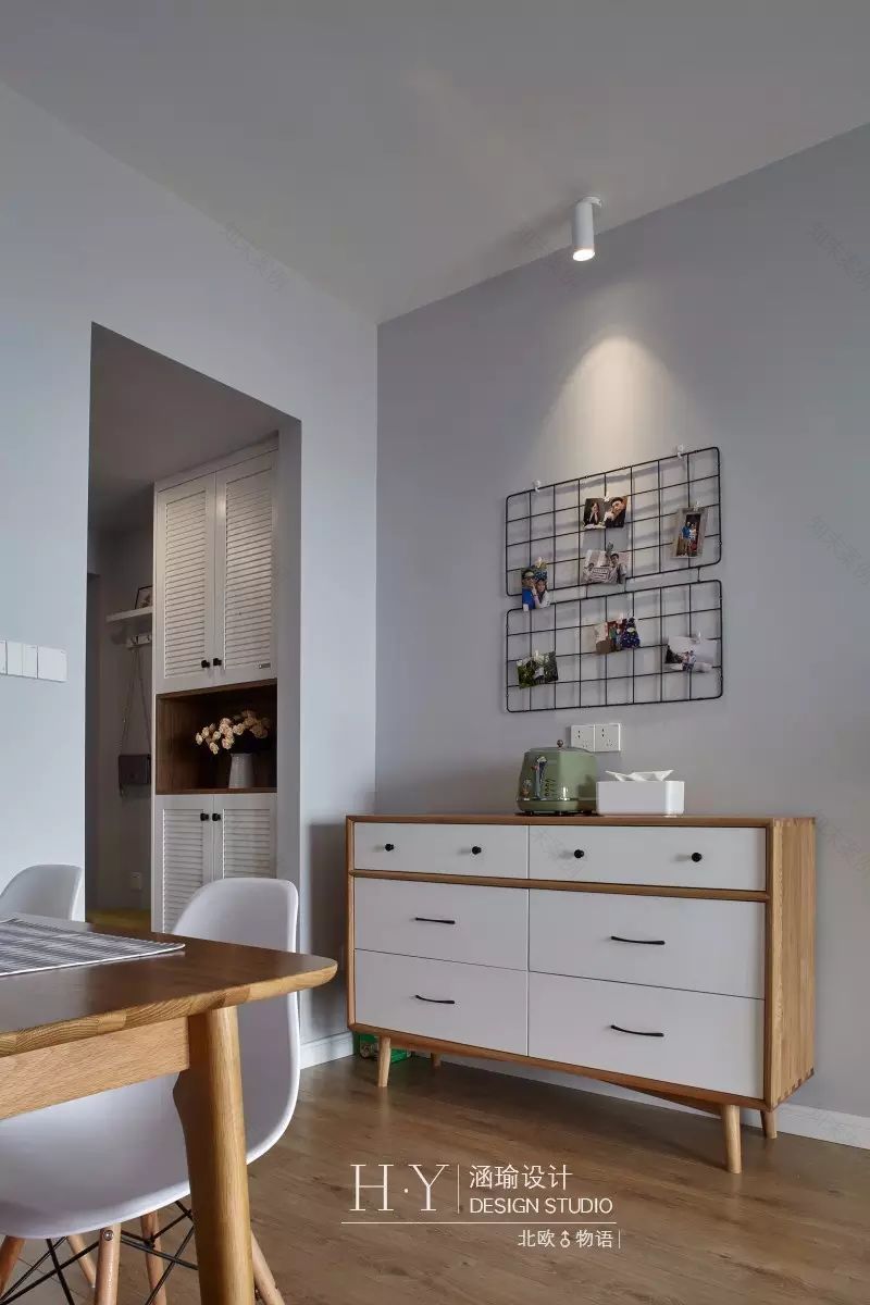 涵瑜设计打造 89㎡北欧清新风,实现空间通透与互动-10