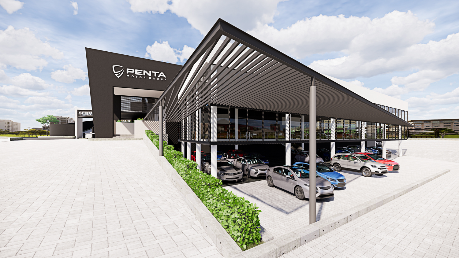 南非汽车展厅设计，旋转展台展示经典车收藏-10