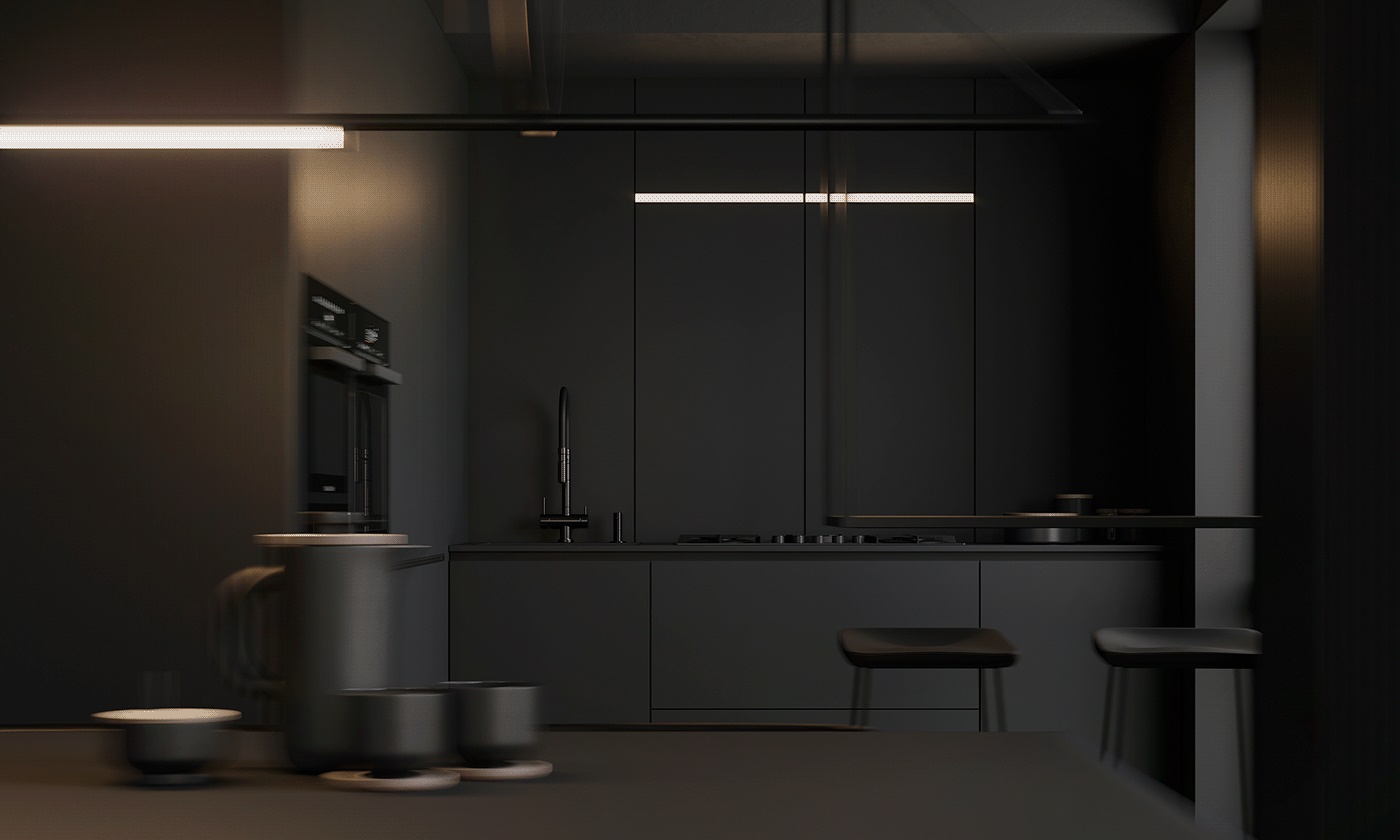 高级黑色系公寓设计 简而不单的魅力！-11