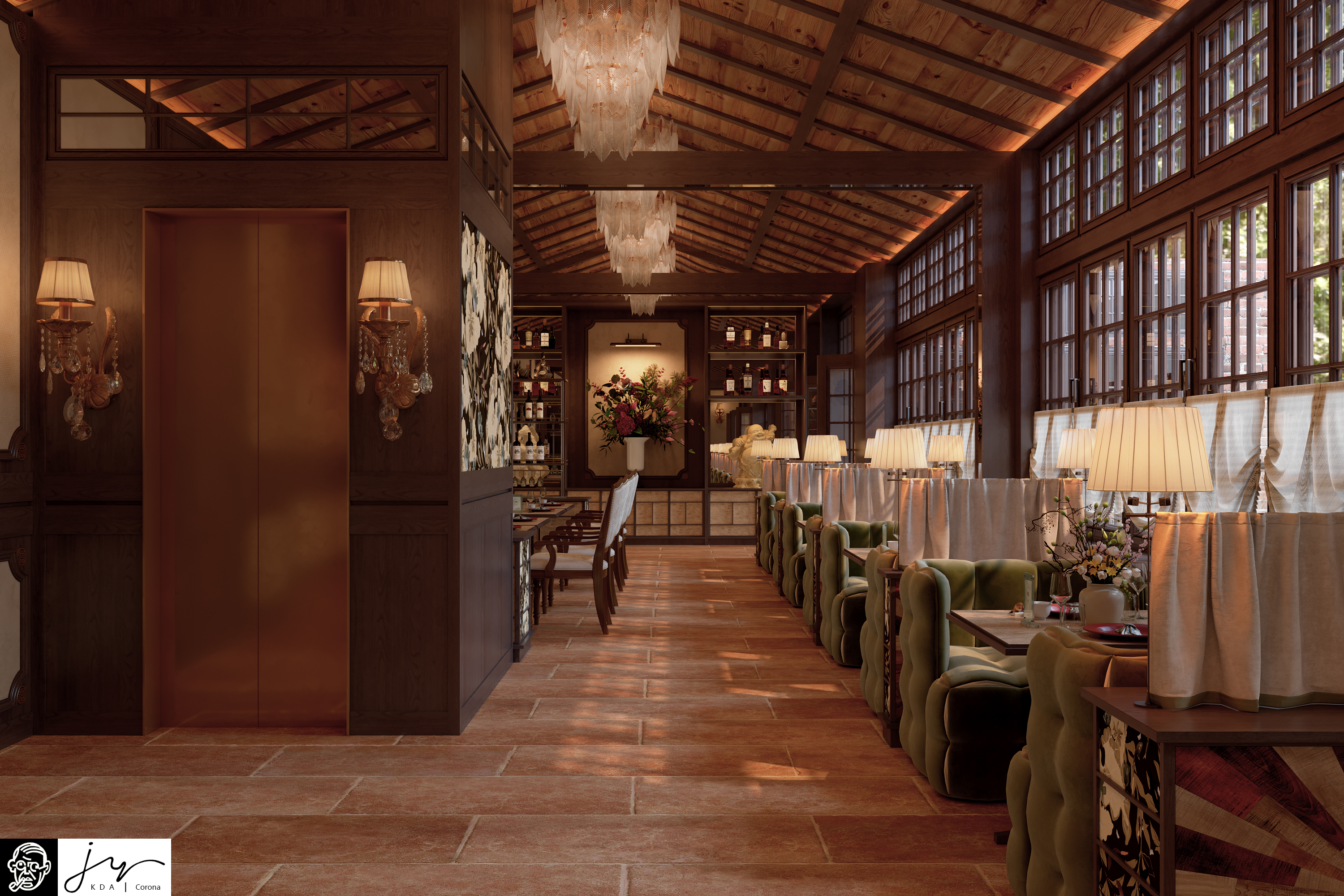 近期渲染丨静谧餐厅-0