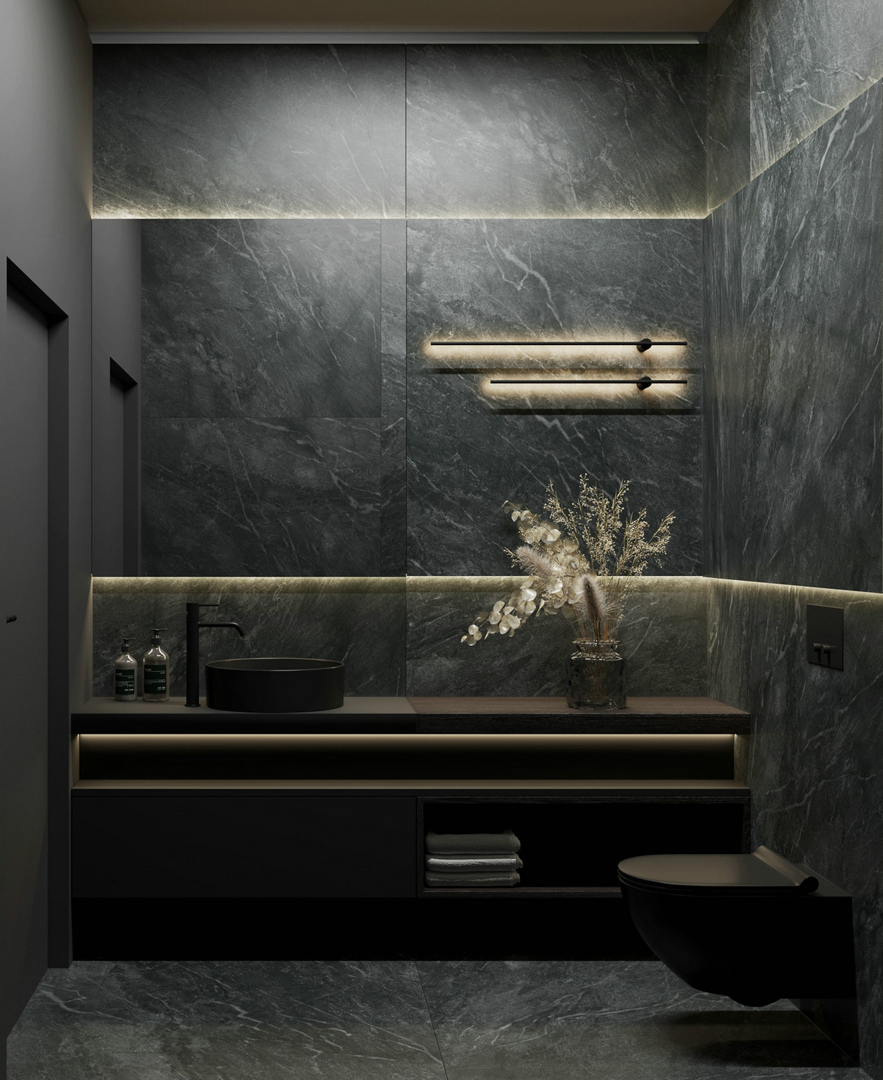 高级黑色系公寓设计-18