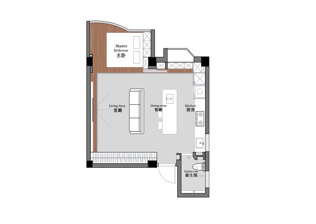 小户型空间共享最大化46㎡IT男的独居生活-14