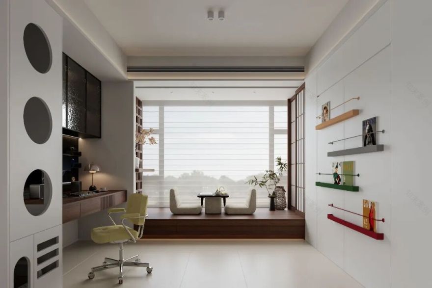 83m²色彩几何,演绎小宅的秩序与浪漫-45