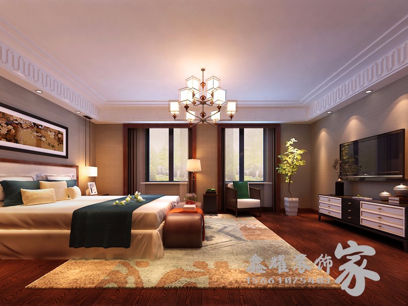 呼和浩特鑫耀装饰打造东岸国际 1200㎡中式风格-4