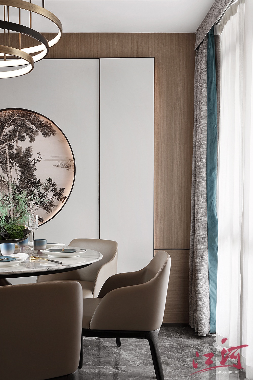 璟悦公馆新中式别墅 | 江河摄影-6