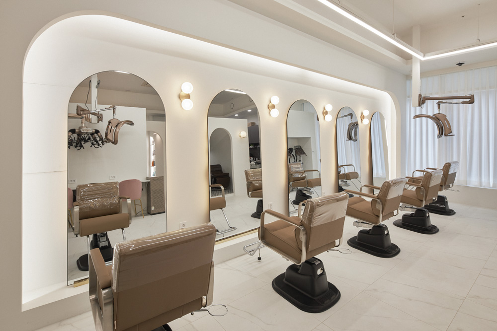 15 坪现代简约美容院，白色调诠释极简美学-3