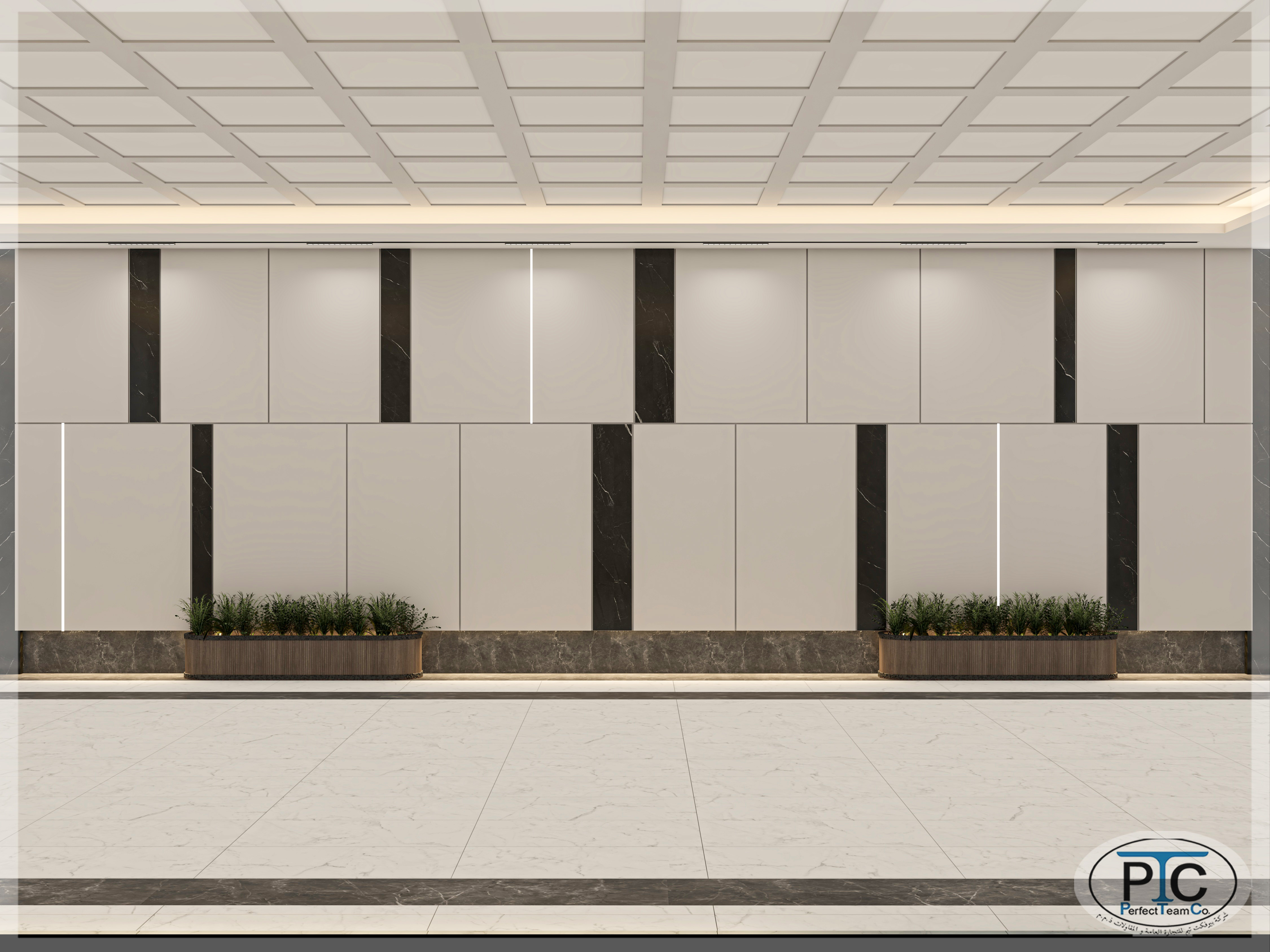 Administrative Building, hallway design - Kuwait City-4