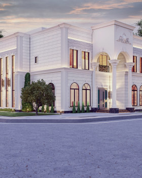 沙特阿拉伯别墅正面丨Construction Palace for decoration