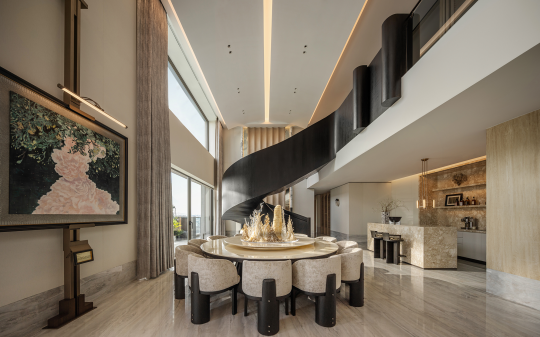 奥迅X新作｜流动艺术馆一826㎡顶层复式豪宅设计-48