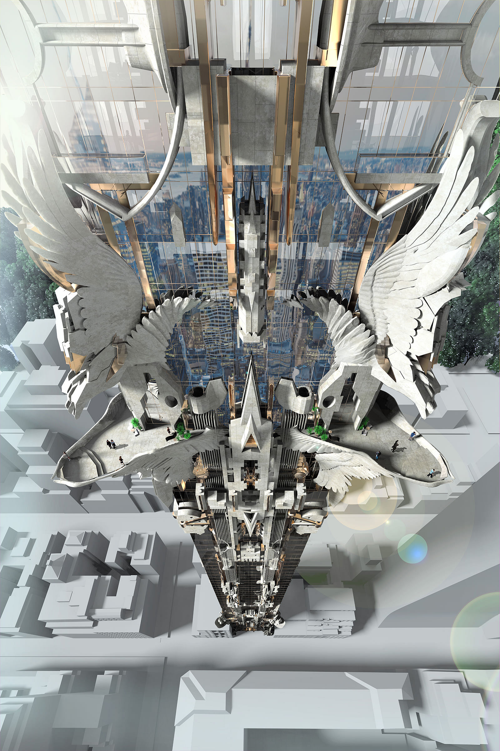 “The Khaleesi”102 层装饰性摩天大楼丨美国纽约市丨Mark Foster Gage Architects-14