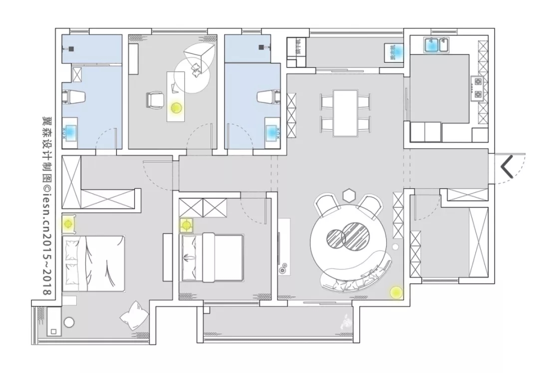 精装房逆袭,浪漫轻奢空间的软装魔法-7