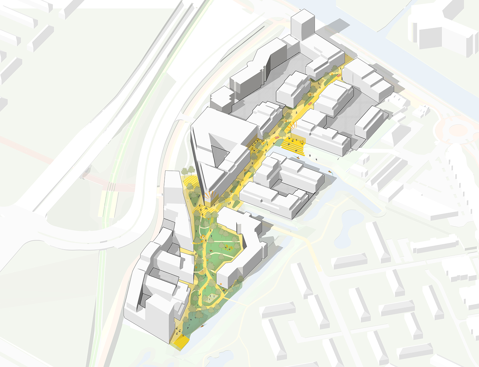 Leidschendam-Voorburg Overgoo | Ontwikkelkader: magic mix zet leegstand om in vitaal woonwerkgebied | Urhahn-7