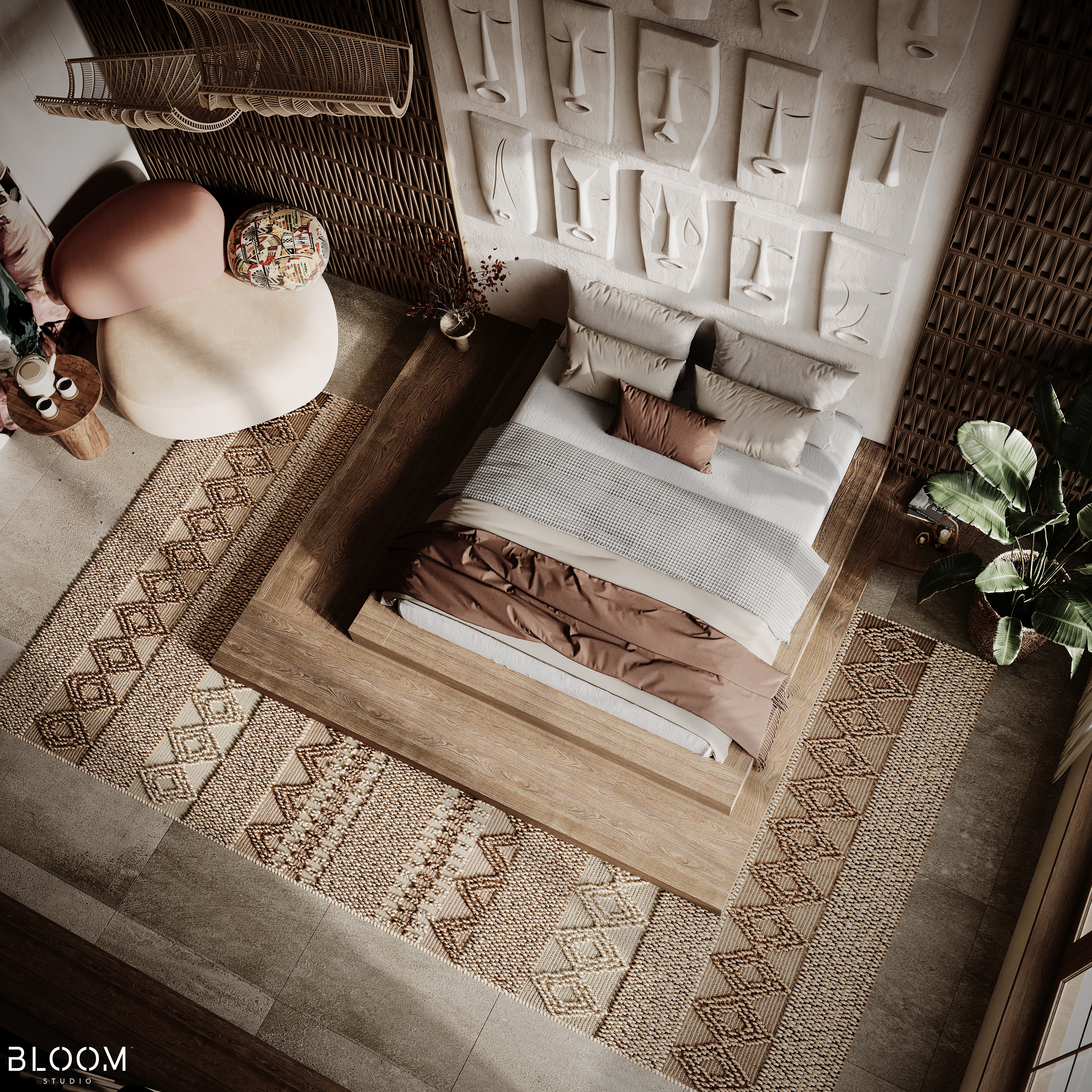 非洲风格卧室丨Bloom Studio-3