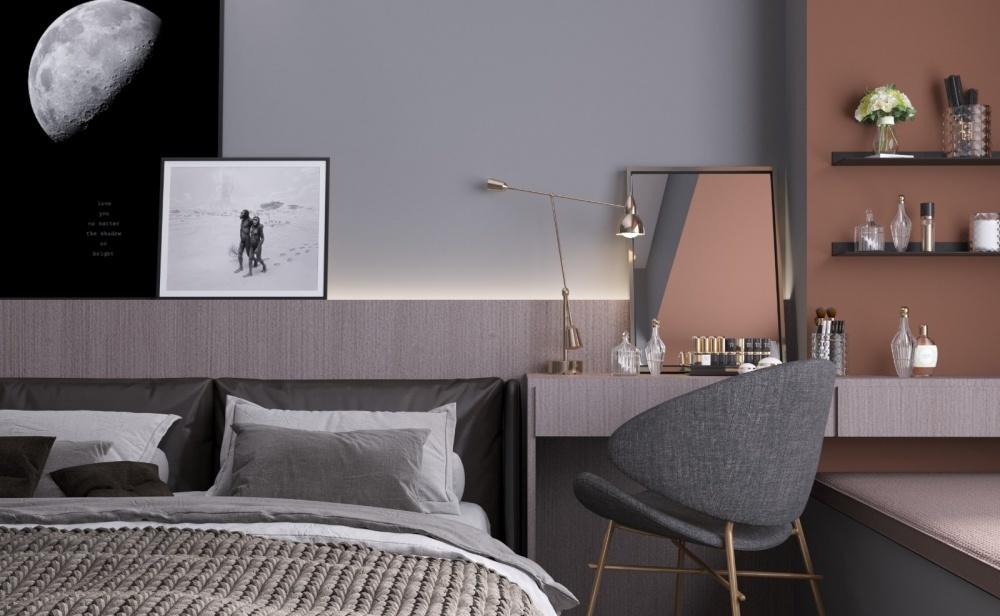 半日·现代简约,无主光源设计,个性斜顶,空间质感饱满-19