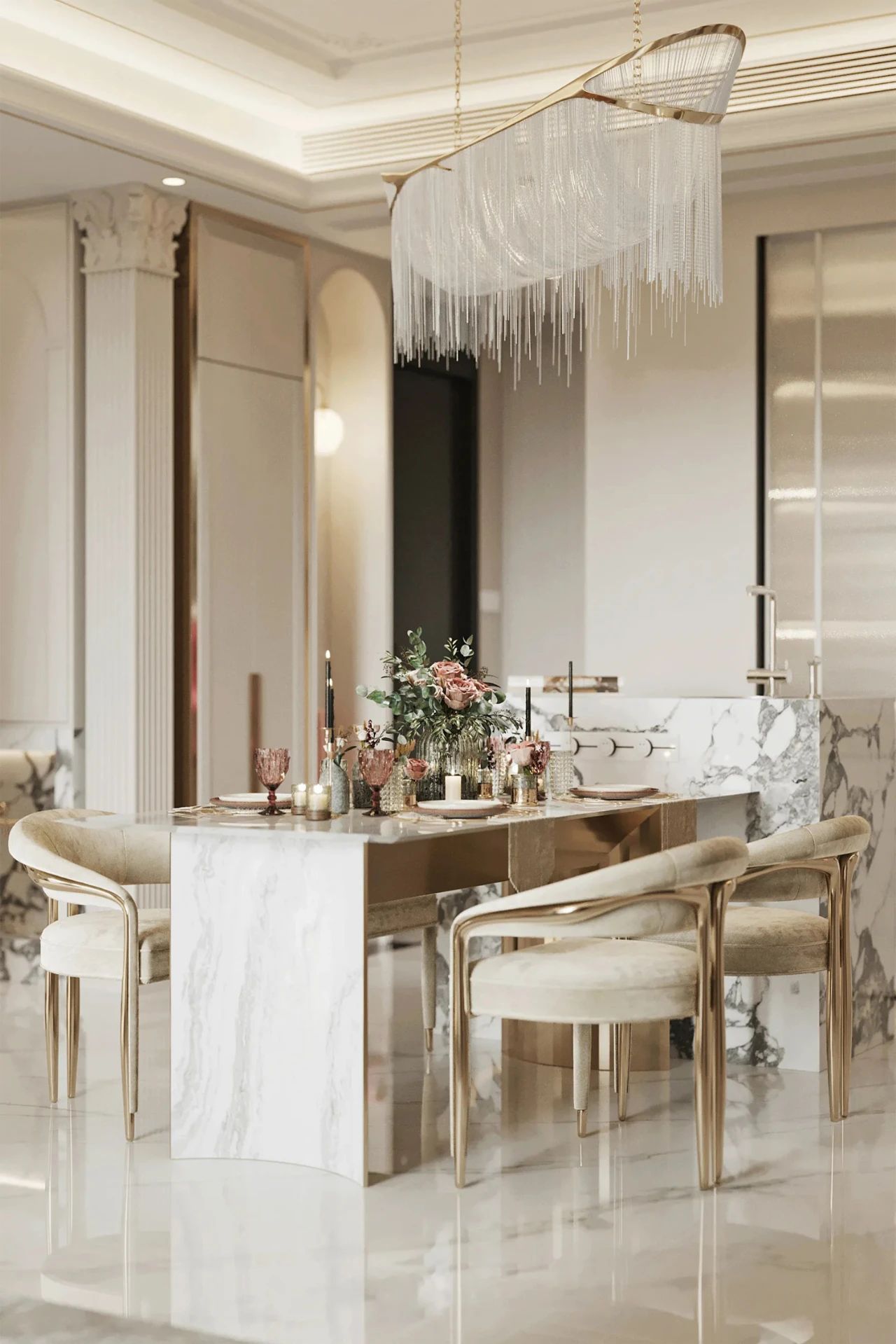 魔方空间丨上海256m²宝格丽公寓丨中国上海丨魔方空间设计-15