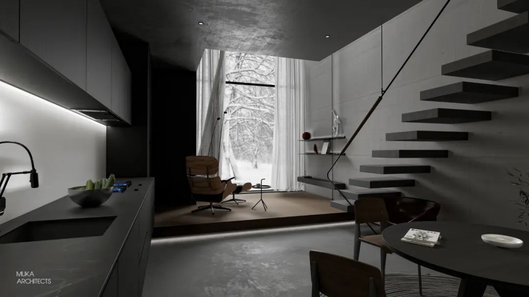 黑 Loft · 摄影师的极简诗意居住空间丨中国河北丨上海木卡建筑设计有限公司-11