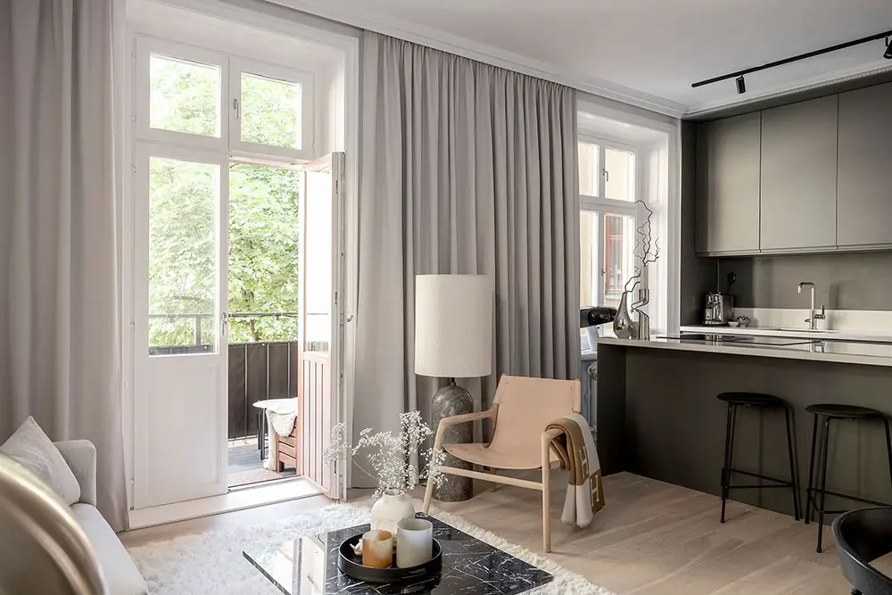 瑞典 66m2 优雅公寓设计-9