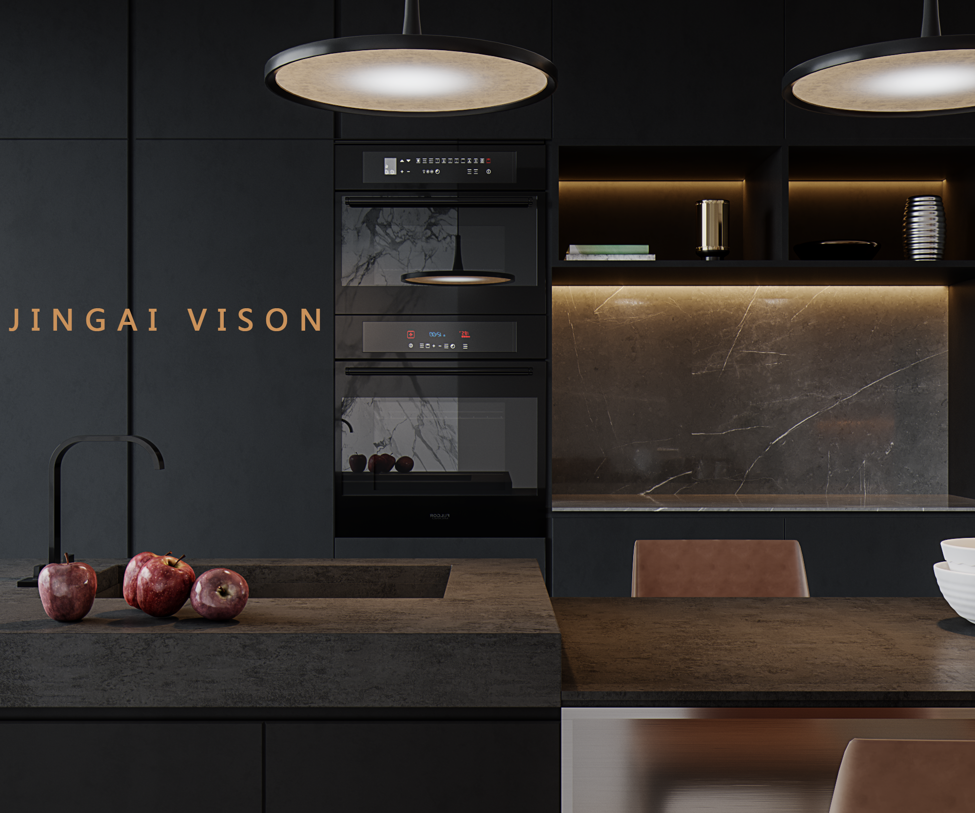 创意 CR1.7 蛇果吧台设计，点亮家居空间-1